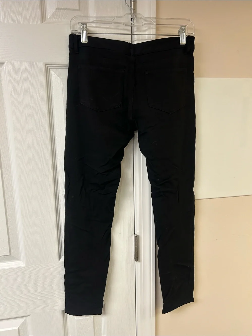 PAIGE Peg Super Skinny Black Jeans Stretch